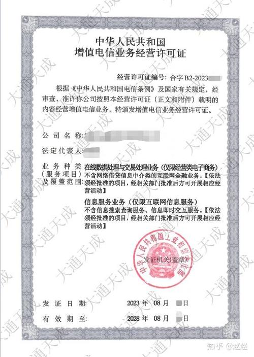 增值电信业务经营许可证包含哪些范围呀?